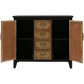 Mendler Apothekerkommode 80 x 91 x 40 cm Schwarz