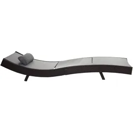 MCW Phoenix Gartenliege 220 x 70 x 88 cm braun meliert