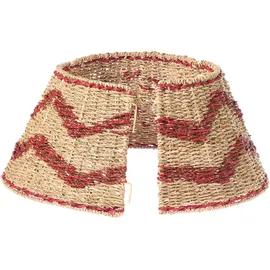 Beliani Weihnachtsbaumkragen HIVER Seegras Rot 51 cm