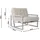 s-style möbel Loungesessel Tampa Bouclé 84 x 81 x 89 cm Beige/Silber