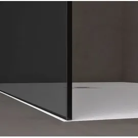doporro Bremen01VG Walk-In-Dusche 130 x 200 cm ESG-Sicherheitsglas vollgrau