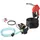 Vevor SKYSHALO Dieselpumpe, 12 V DC, 15 GPM, 1/4 PS, elektrisch und tragbar mit Auto-Stop-Düse, verlängerten Schläuchen für Kraftstoff, Diesel, Kerosin, und Methanol-Gemisch