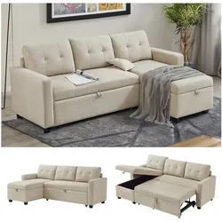 Vitalispa Ecksofa Campina Beige 226 x 161 cm L-Form
