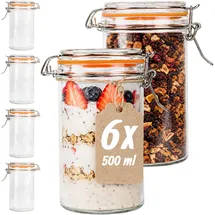 Relaxdays Einmachglas 500 ml 6 St.