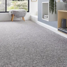 Andiamo Teppichboden ANDIAMO "Gambia, Feinschlinge, Gesamthöhe 7,2 mm, Luxusklasse LC1", braun (braun, grau), B:500cm L:400cm, Kunstfaser, Teppiche, meliert, Breite 400 cm oder 500 cm, strapazierfähig, pflegeleicht