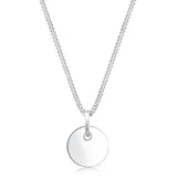 Elli Halskette Plättchen Anhänger Basic Geo Look 925 Sterling Silber