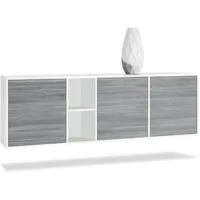 Vladon Sideboard, Anthrazit, 182x53x35 cm, Wohnzimmer, Kommoden & Sideboards,