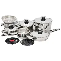 Michelino Kochtopf-Set mit Thermo-Control - 12-teilig, ergonomische Griffe