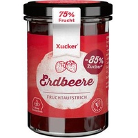 Xucker Fruchtaufstrich Erdbeere, mit Xylit, 75% Frucht, ohne Zuckerzusatz, 220g