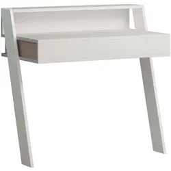 Schreibtisch DECORTIE "COWORK SCHREIBTISCH", weiß, B:94cm H:91cm T:50cm, Tische, Leichte Montage, Lagerung, Platzsparend