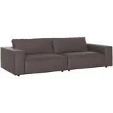 Musterring Big-Sofa "LUCIA", braun (fango puro), B:292cm H:81cm T:124cm, Flachgewebe FLORIS (100% Polyester);Flachgewebe VALMONT (60% Baumwolle/ 40% Leinen);Microfaser CRONA (100% Polyester), Sofas, Big-Sofa, in vielen Qualitäten und 4 unterschiedlichen Nähten,