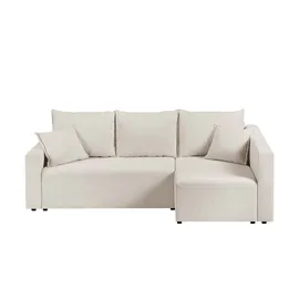 Sofa.de Ecksofa mit Schlaffunktion Florentine ¦ beige ¦ Maße (cm): B: 230 H: 90 T: 140