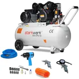 Starkwerk SW475/10 Druckluft Kompressor 230V 2,2 kW 10Bar 100l Kessel +Set