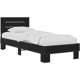 vidaXL Bettgestell mit Kopfteil Schwarze Eiche 80 x 200 cm