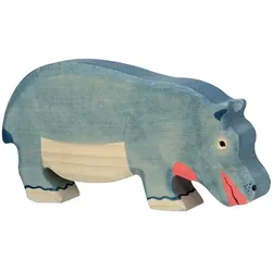HOLZTIGER Nilpferd, fressend