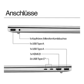 HP Pavilion 16-ag0357ng, Notebook, mit 16 Zoll Display Touchscreen, AMD RyzenTM 5,8540U Prozessor, GB RAM, 512 SSD, RadeonTM Onboard Graphics, Silber, Windows 11 Home (64 Bit)