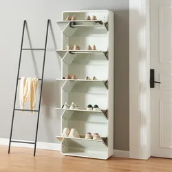 Schuhkipper Aure 180x63x20 cm Weiß