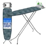 Kadax Bügelbrett mit Bügeleisenablage, Robuster Bügeltisch mit stabilen Beinen (Grün) - KADAX