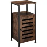 Tectake Beistellschrank 38,5 x 81 x 31,5 cm Braun