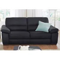 CALIA ITALIA 2-Sitzer Gaia, Sofa im edlen Design und mit erstklassigem Sitzkomfort, aus pflegeleichtem Luxus-Microfaser Ginevra Hydro Care schwarz