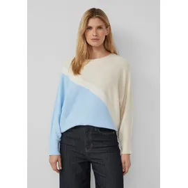s.Oliver Feinstrickpullover mit Fledermausärmeln Blau S