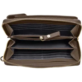 lazarotti Geldbörse Damen Bologna Leather Zip Around Wallet taupe