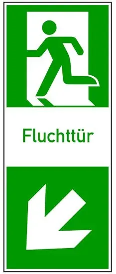 Rettungszeichen - Fluchttür links
