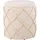 FineBuy Sitzhocker mit Stauraum Baumwolle 40 x 45 x 40 cm Beige