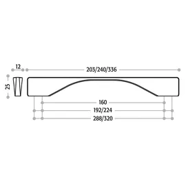 SOTech Bügelgriff FRANCO BA 160 mm, Edelstahloptik