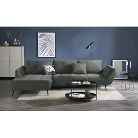 bobb Eckcouch Mikrofaser 3-Sitzer Grau