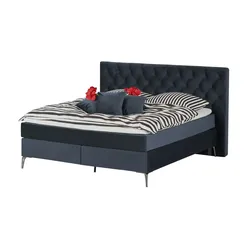 Boxspringbett  Laesa ¦ blau ¦ Maße (cm): B: 220 H: 122