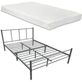 [en.casa] Metallbett Laos 120 x 200 cm Dunkelgrau