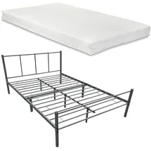 [en.casa] Metallbett Laos 120 x 200 cm Dunkelgrau