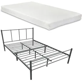 [en.casa] Metallbett Laos 120 x 200 cm Dunkelgrau