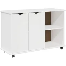vidaXL Rollschrank Mit Rad 100 x 39 x 65,5 cm Weiß