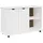 vidaXL Rollschrank Mit Rad 100 x 39 x 65,5 cm Weiß