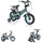 Byox Prince 12 Zoll RH 18,5 cm blau/grau
