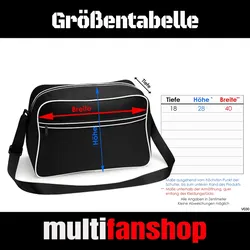 multifanshop Retrotasche - Frankfurt - Schriftzug - Druck rot - Tasche