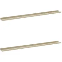 vidaXL Wandregal 115 x 9 x 3 cm Weiß und Sonoma-Eiche