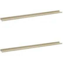 vidaXL Wandregal 115 x 9 x 3 cm Weiß und Sonoma-Eiche
