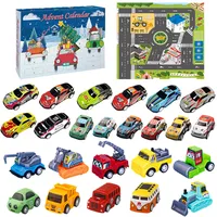 Hemore Cars Adventskalender 2024, 24 Tage Weihnachten Countdown -Kalender Rennwagen -Spielzeugset, Kinder 2024 Adventskalender Cars Models für Jungen Weihnachten Geburtstag