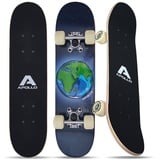 Apollo Kinderskateboard Around the World dunkelblau|GRÜN 61 CM