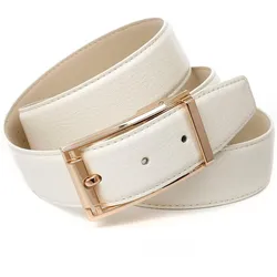 Ledergürtel ANTHONI CROWN, Damen, Gr. 85, weiß, Leder, unifarben, Gürtel, im klassischen Design, schlichte elegante Gürtelschließe