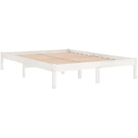 vidaXL Massivholzbett 180 x 200 cm Weiß