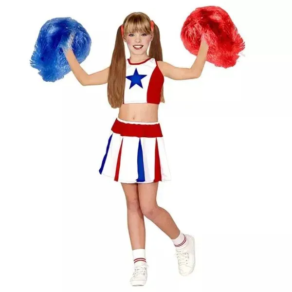 Pom-Pom Mädchenkostüm - Größe 128 cm
