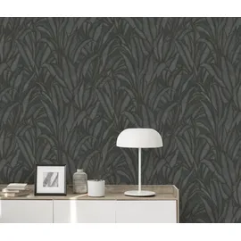 Fashion for walls Vliestapete Sansibar 53 cm x 10 m schwarz 10371-15
