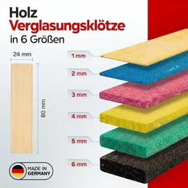Inovatec Holz Verglasungsklötze 80 x 24 mit Eimer