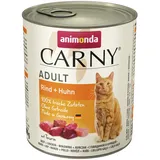 Animonda Carny Adult 800g Dose Katzennassfutter 6 x 800 Gramm Rind + Huhn