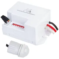 Maclean Brackets Maclean Sensor MCE32 V, PIR-Bewegungsmelder mit Mini-Sonde 12-24V DC 360° weiß