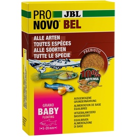 JBL PRONOVO BEL GRANO BABY, Aufzuchtfutter für Jungfische, Fischfutter-Granulat, 3 x 10 ml